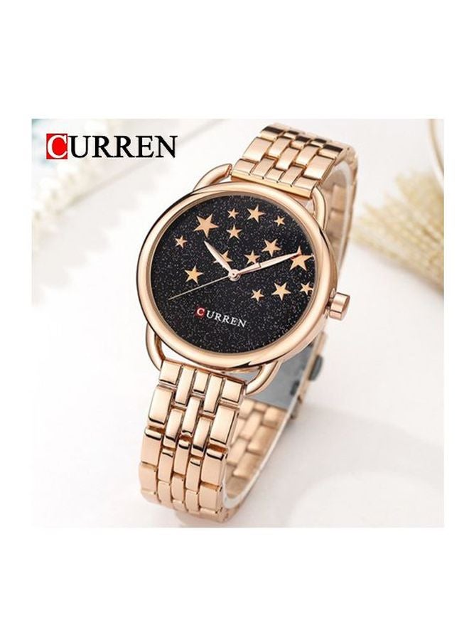 CURREN - women Water Resistant Analog Wrist Watch 9013 - 39 mm -Gold - Image 1