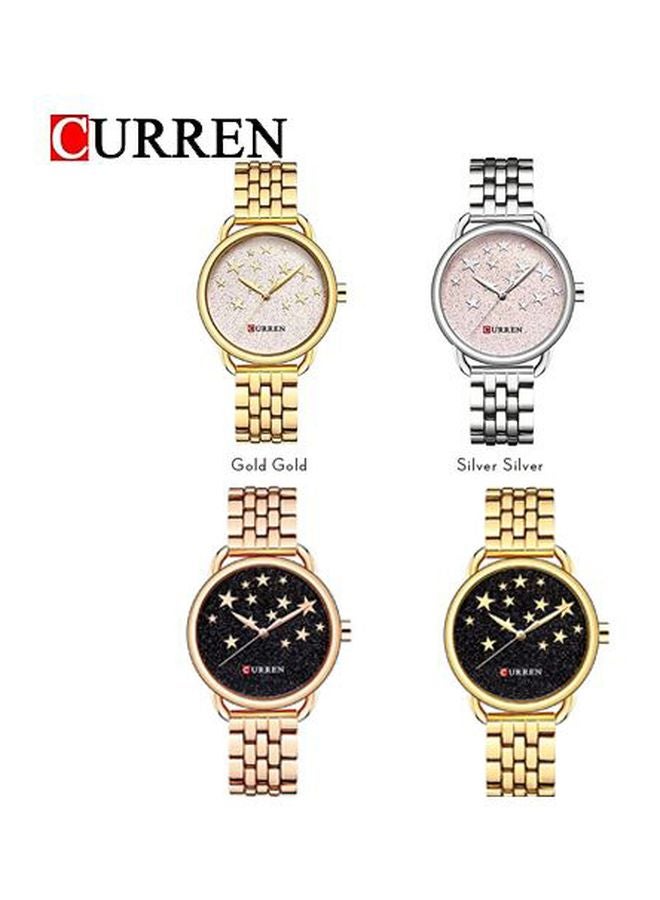CURREN - women Water Resistant Analog Wrist Watch 9013 - 39 mm -Gold - Image 1