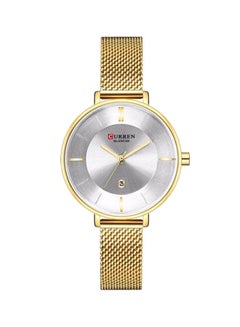 women Stainless Steel Analog Wrist Watch 9037GDW - 30 mm -Gold
