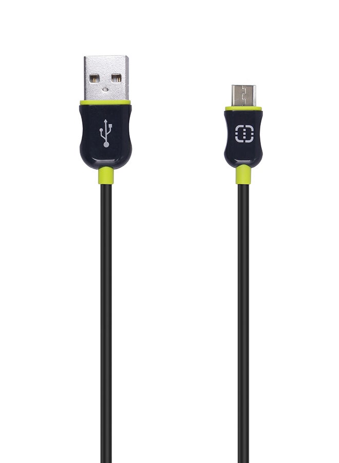 Walnut Micro USB Data Sync And Charge USB Cable Black