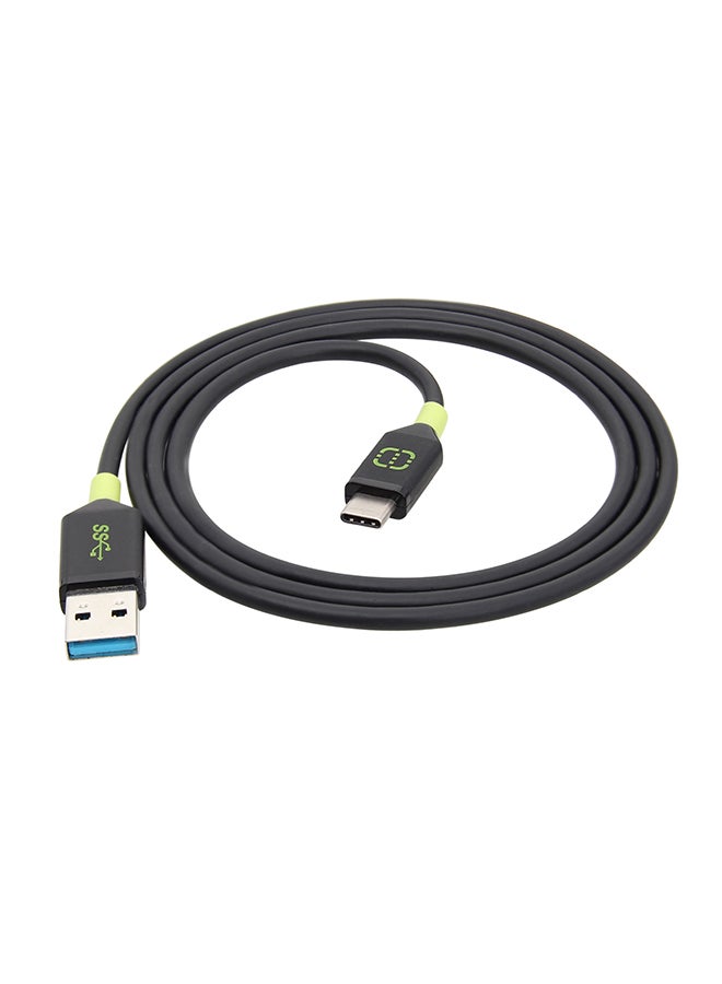 Walnut Type-C To USB A Charging Cable Black