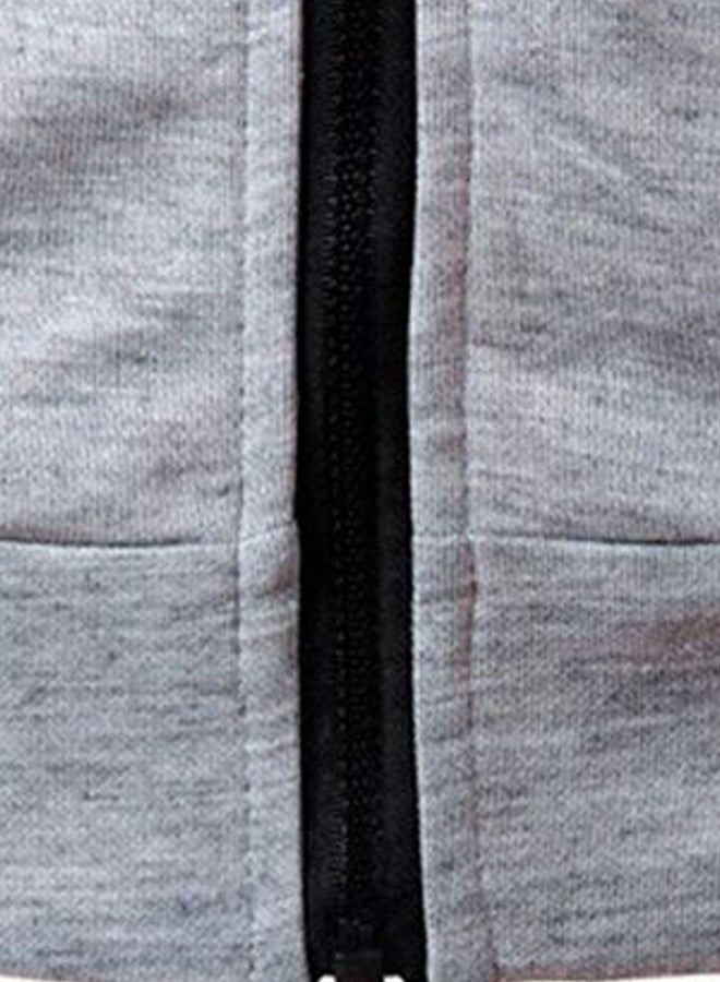 Fitness Vest Block Hoodie Grey/Black  - Image 3
