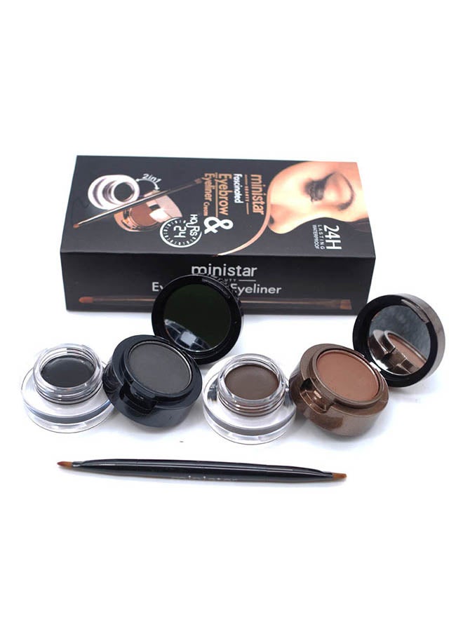 Ministar 2 In 1 Miss Five Eyebrow & Eyeliner Cream Multicolour 