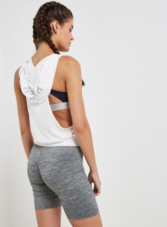 PUMA En Pointe Hooded Jumpsuit White/Grey  - Image 2