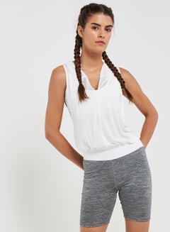 PUMA En Pointe Hooded Jumpsuit White/Grey  - Image 1