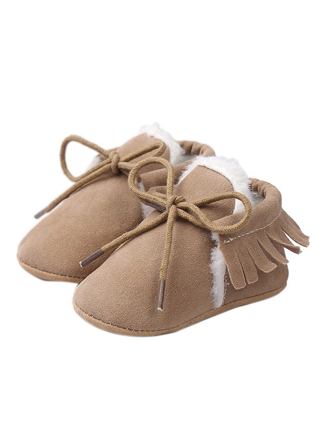 Thicken Solid Tassel Shoes Khaki 