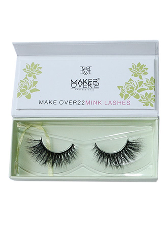 ميك اوفر22 طقم من 3 أزواج رموش مستعارة بكثافة ثلاثية الأبعاد من شعر المنك أسود - Image 1