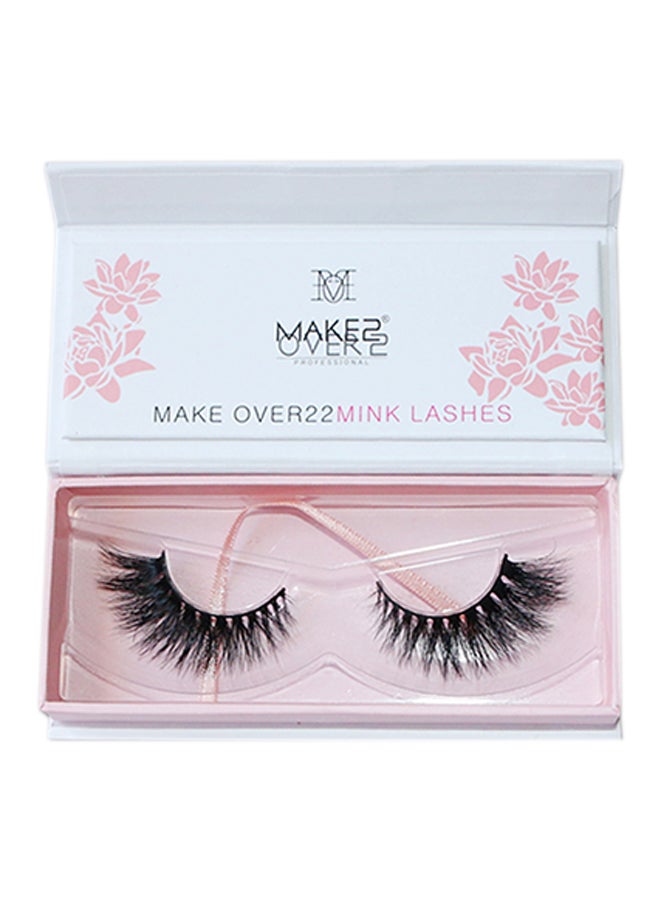 ميك اوفر22 طقم من 3 أزواج رموش مستعارة بكثافة ثلاثية الأبعاد من شعر المنك أسود - Image 1