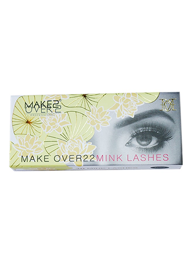 ميك اوفر22 طقم من 3 أزواج رموش مستعارة بكثافة ثلاثية الأبعاد من شعر المنك أسود - Image 2