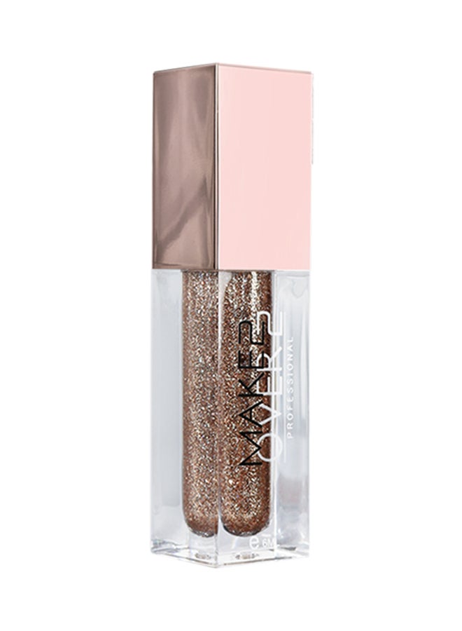 ميك اوفر22 ظلال العيون السائل وردي داكن ذهبي - Image 1