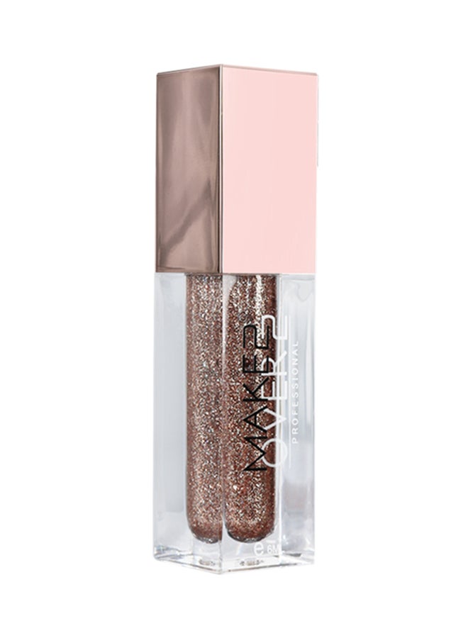 ميك اوفر22 ظلال العيون السائل وردي داكن ذهبي - Image 1