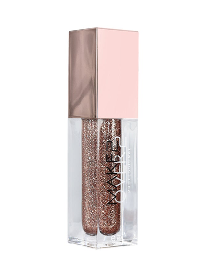 ميك اوفر22 ظلال العيون السائل وردي داكن ذهبي - Image 1