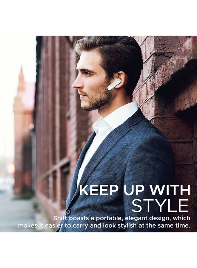 PROMATE - Wireless Mono Earphone, Stylish Secure-Fit Bluetooth v5.0 Headset with HD Voice Clarity, Ear-Lock Design and Built-in Microphone for Smartphones, Music, Tablets, Work White - Image 1