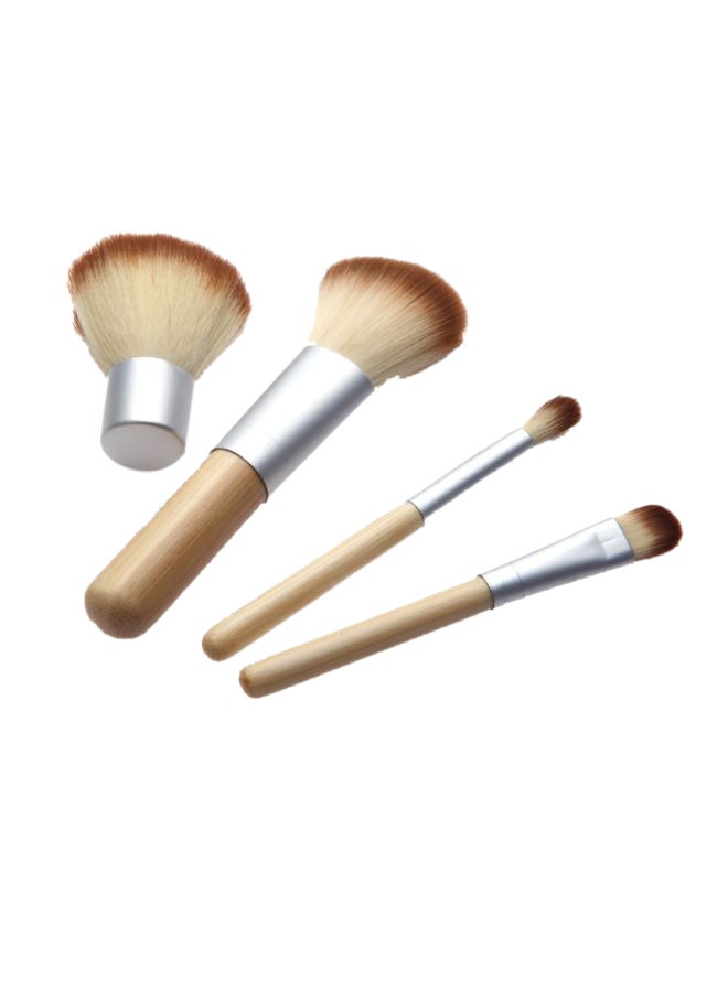 Makeup Brush Set with Tools Brown/Silver - Image 2