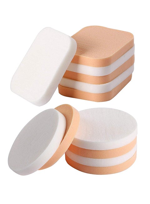 Set Of 12 Flawless Facial Foundation Sponge Multicolour