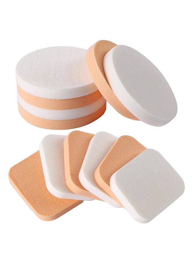 Generic - Set Of 12 Flawless Facial Foundation Sponge Multicolour - Image 1