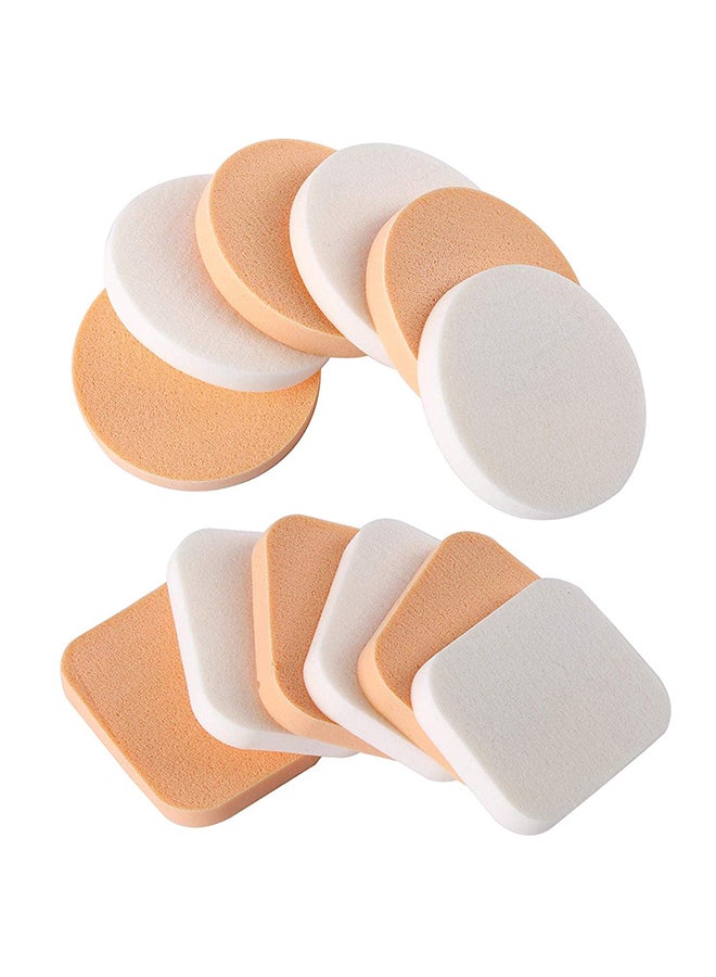 Generic - Set Of 12 Flawless Facial Foundation Sponge Multicolour - Image 1