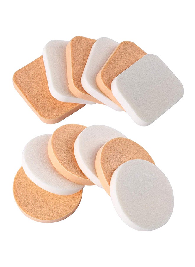 Generic - Set Of 12 Flawless Facial Foundation Sponge Multicolour - Image 1