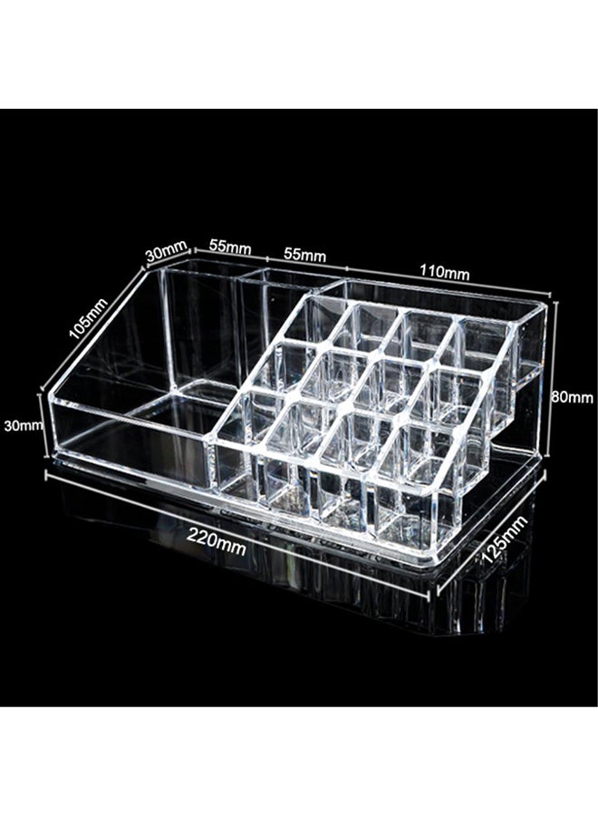 منظم مستحضرات التجميل شفاف/ أسود - Image 2