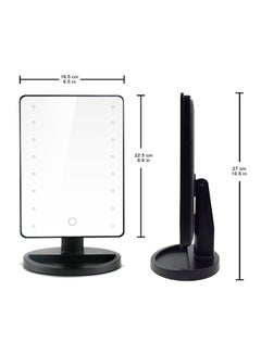 Generic LED Light Portable Makeup Mirror Black  - Image 5