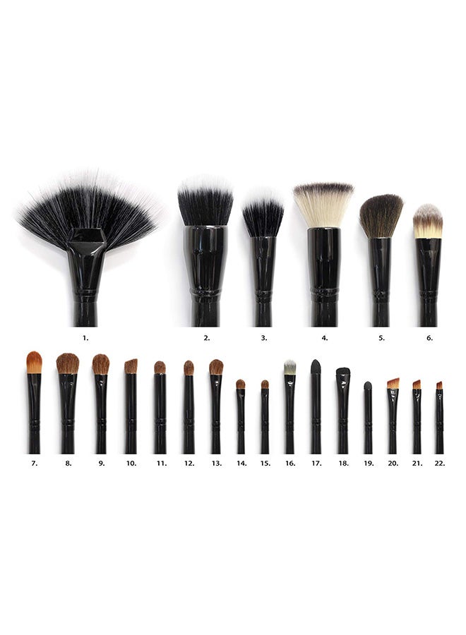 COASTAL SCENTS 22-Piece Makeup Brush Set Black - Image 3