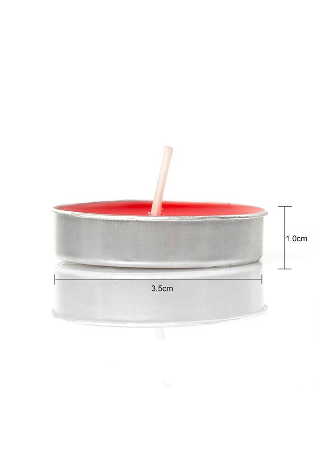 50-Piece Unscented Tealight Candles Set Red 20x8x20cm  - Image 3