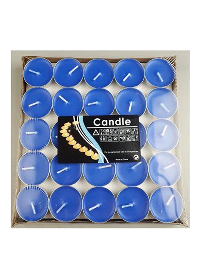 طقم مكون من 50 شمعة تي لايت غير معطرة أزرق 20x8x20سم  - Image 1