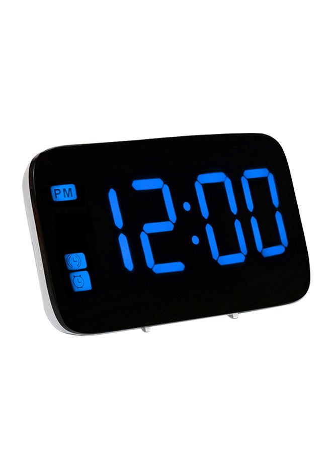 ساعة منبه رقمية بشاشة LED أزرق 12.5x4.5x7.5سم - Image 1