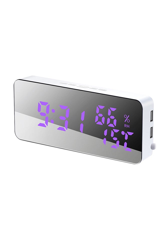 Multifunctional Digital LED Alarm Clock White 20x5.5x10.5centimeter - Image 1