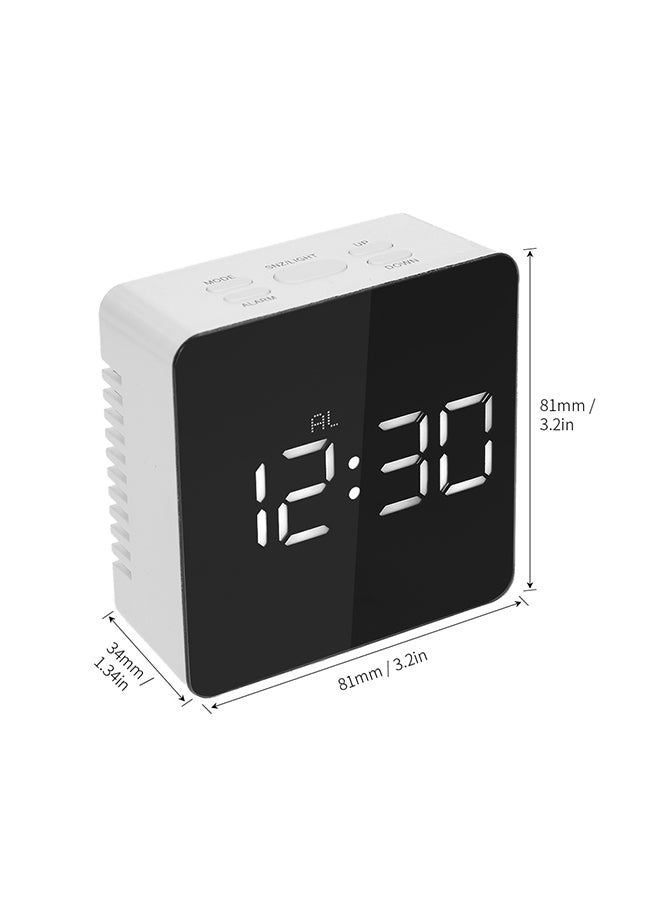 Multifunctional Digital LED Alarm Clock White 11x4.5x9.3cm - Image 5
