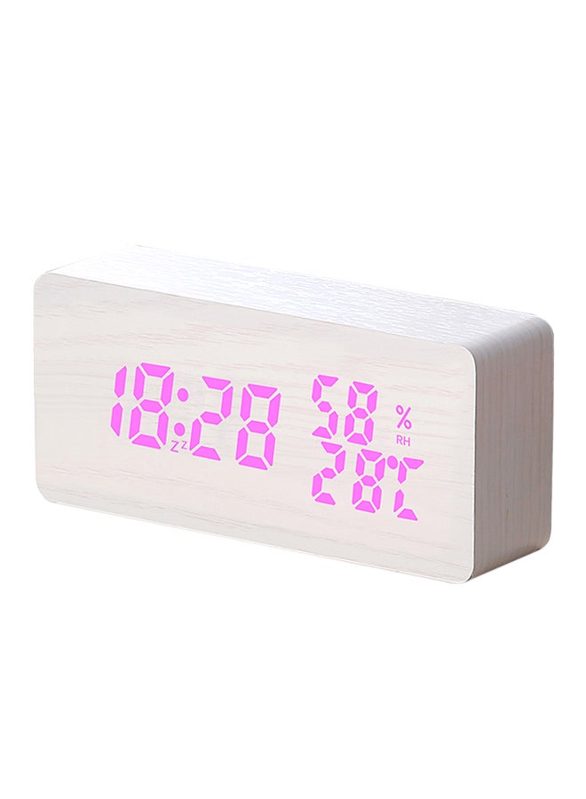 منبه رقمي بإضاءة LED أبيض 28x8x13سم - Image 1
