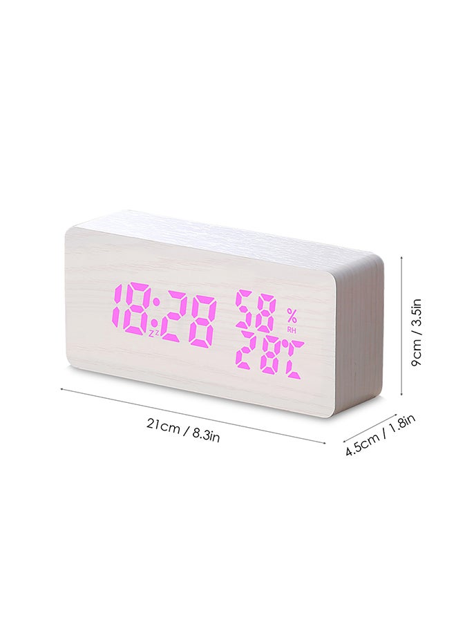 منبه رقمي بإضاءة LED أبيض 28x8x13سم - Image 2