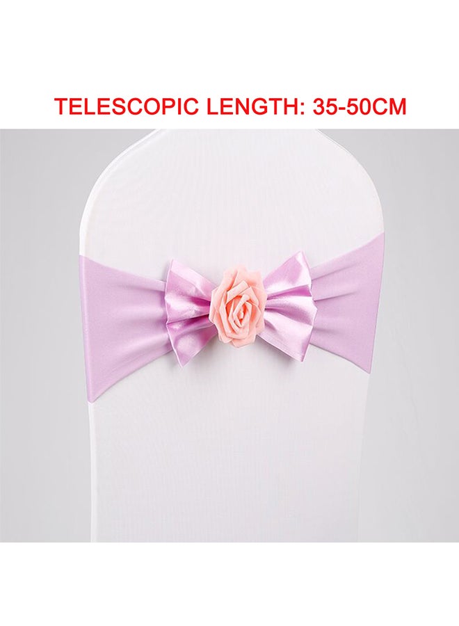 Chair Back Tie Elastic Bow Band Purple 18x8x15cm - Image 2