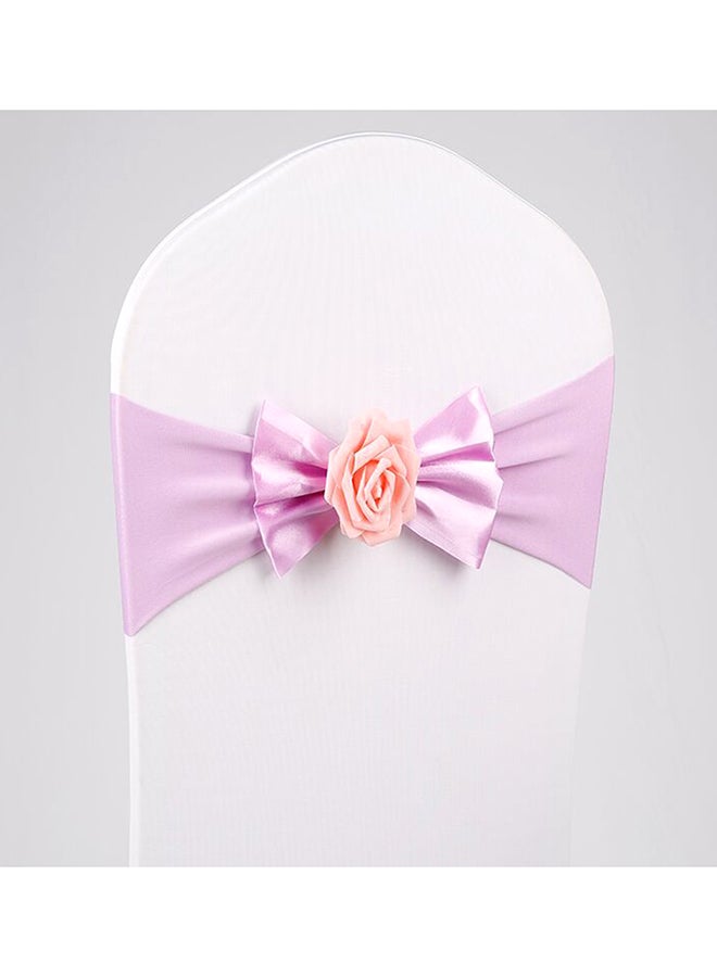 Chair Back Tie Elastic Bow Band Purple 18x8x15cm - Image 1