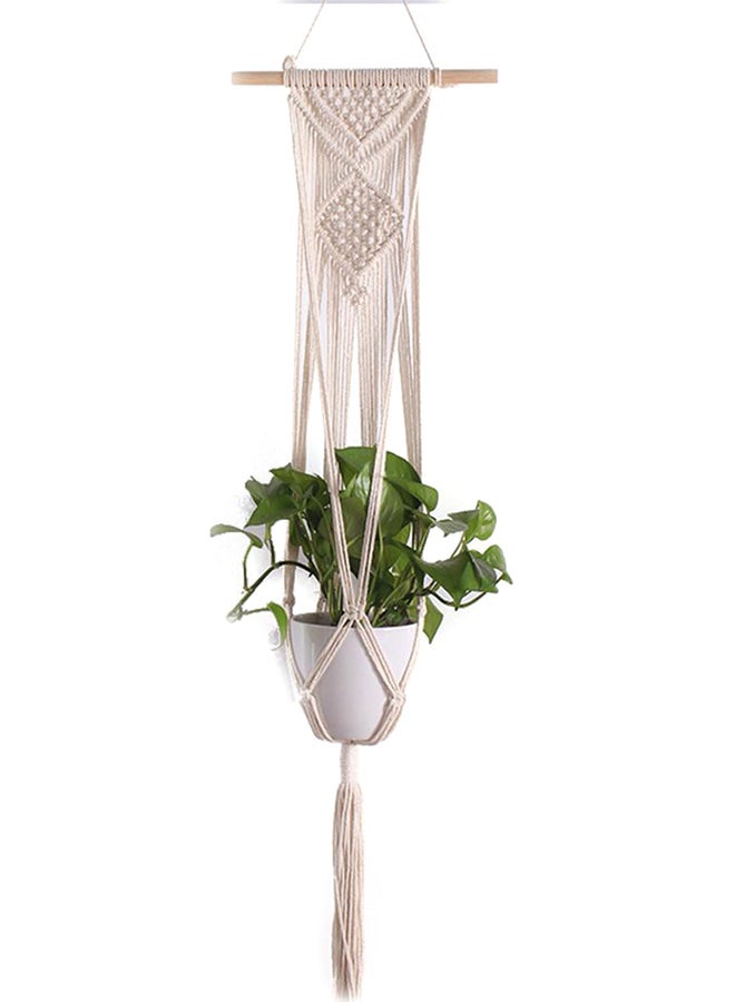 Generic Plant Basket Hanging Rope For Garden Decor Beige 10×10×10cm 