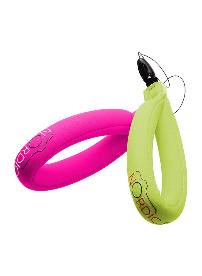 Nordic Flash 2-Piece Waterproof Camera Floating Strap Pink/Green/Black - Image 1