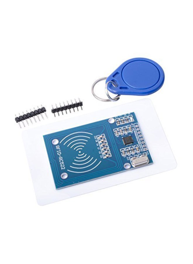 Uponew RFID RF IC Card Inductive Module Card With Ring Key Chain For Arduino Blue/Silver  - Image 1
