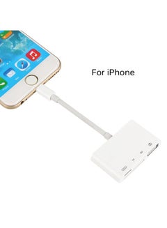 LAXTEK 4-In-1 Lightning To USB Connection Kit For iPhone & iPad, Portable Memory Card Reader` White  - Image 2