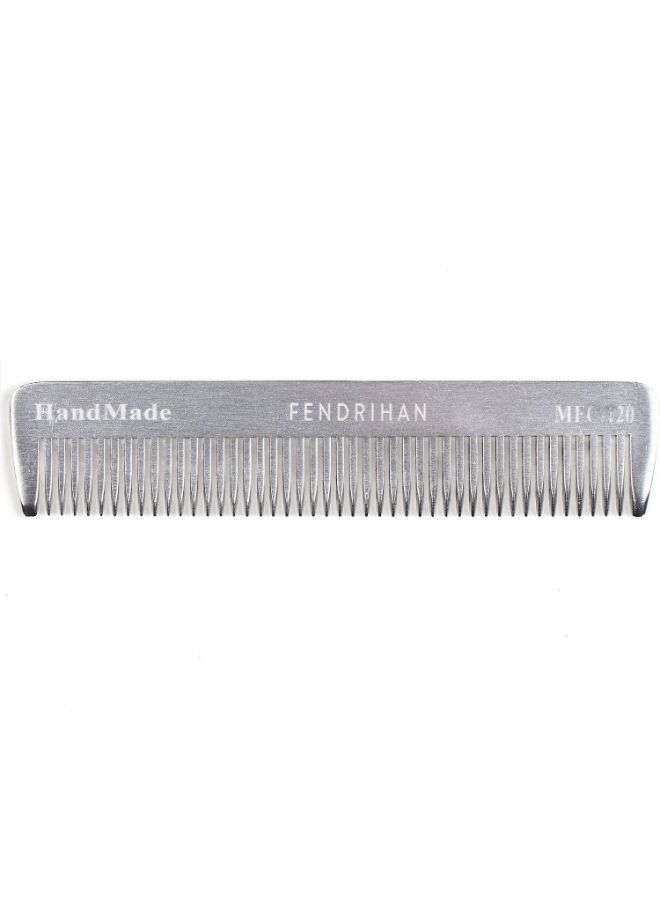 Fendrihan Fine Tooth Barber Pocket Hair Comb Grey 4.6inch - Image 2