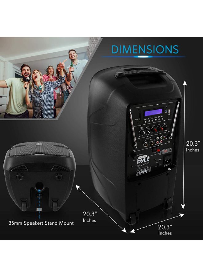 Pyle - Portable Wireless Bluetooth Speaker Black - Image 1