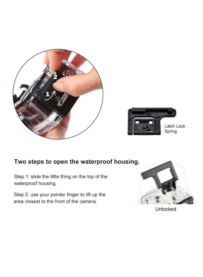 VVHOOY - Protective Waterproof Housing Case With Red Filter And Float Sponge Silver/Black - Image 1