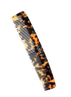 Zeus Handmade Non-Static Large Hair Comb Brown/Black 