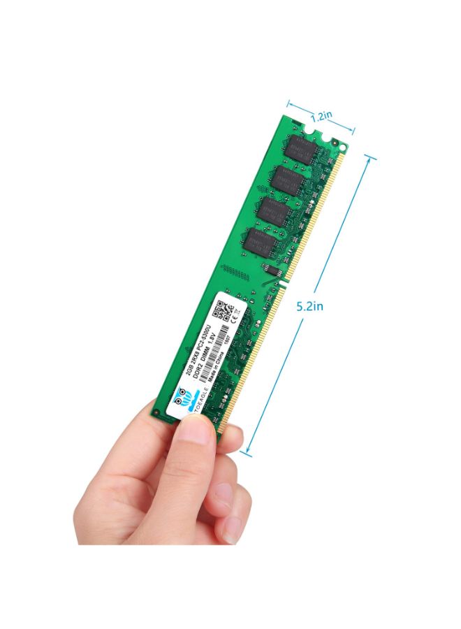 Motoeagle - 2-Piece 2GB DDR2 667 Mhz 2Rx8 UDIMM Desktop RAM Green - Image 1