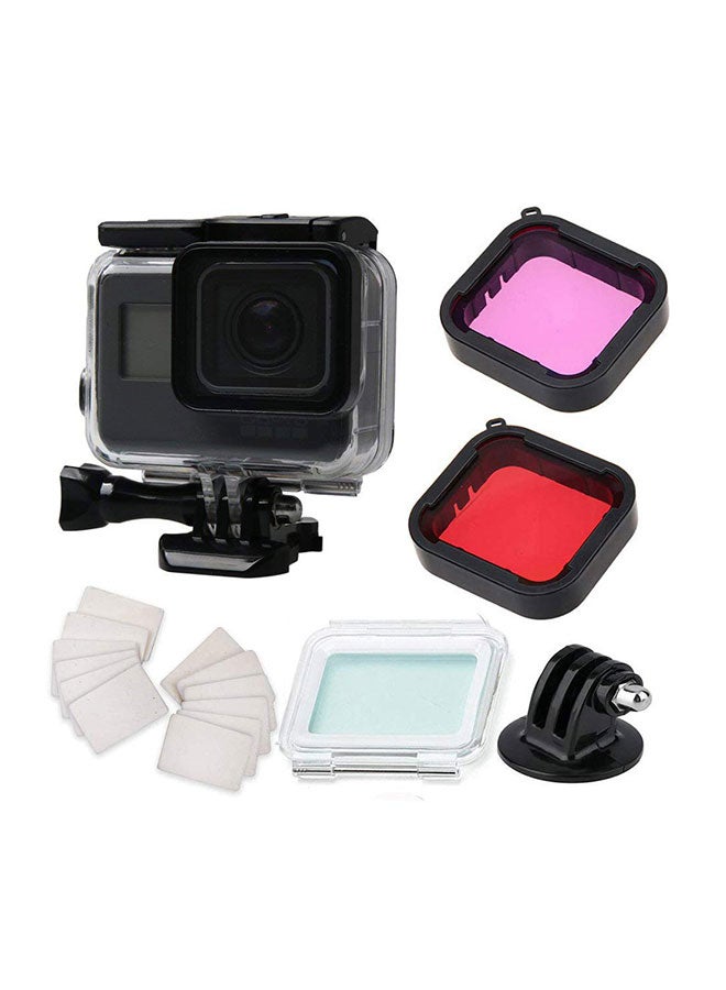 Sruim Waterproof Protective Case With Anti Fog Inserts And Filter Kit For Gopro Camera Black  - Image 1