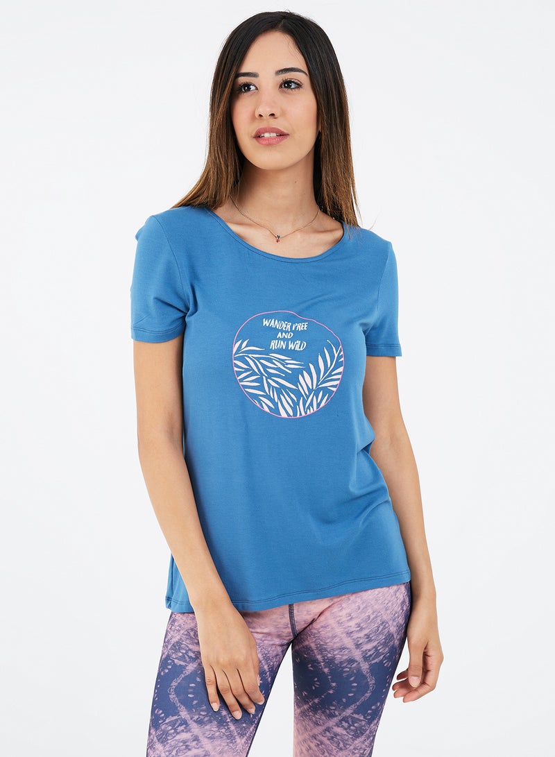 Skipz Printed T-shirt Navy  - Image 1