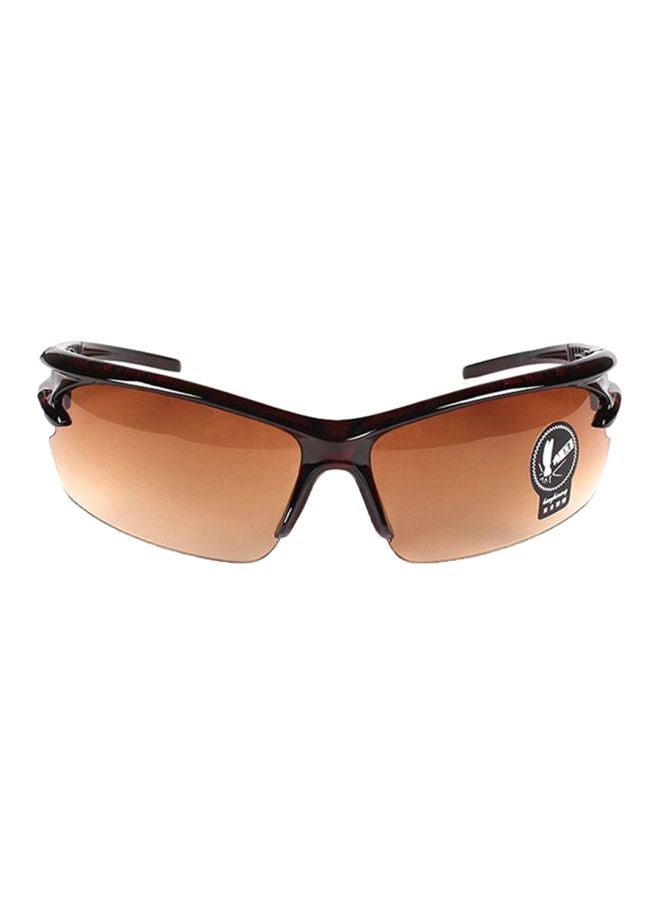 Generic Brown UV Protective Goggles Sports Surfing Bicycle Cycling Sunglasses - Lens Size: 70 mm 