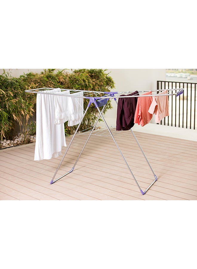 Royalford Cloth Dryer Durable Rust Proof Iron Wire & Frame Easy Folding Assorted Color Frames Made In Turkey Assorted Colour 120x55x85cm  - Image 5