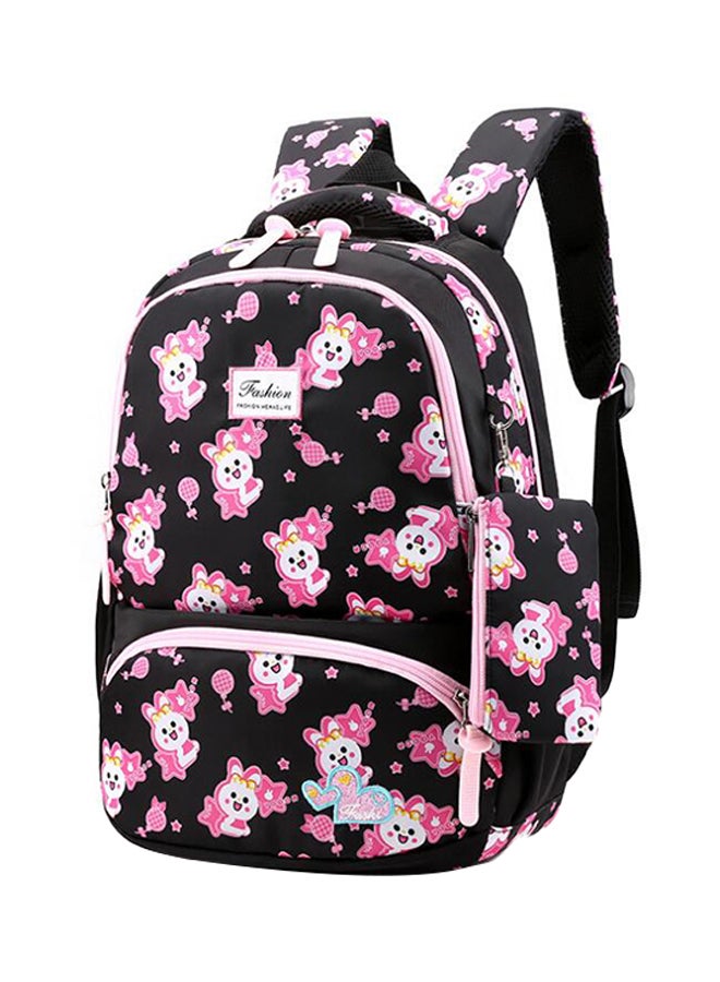 Casual School Backpack Black/Pink  - Image 2