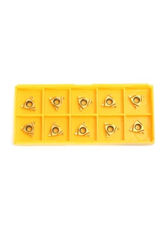 10-Piece Carbide Inserts For CNC Lathe Turning Tool Gold 0.25inch