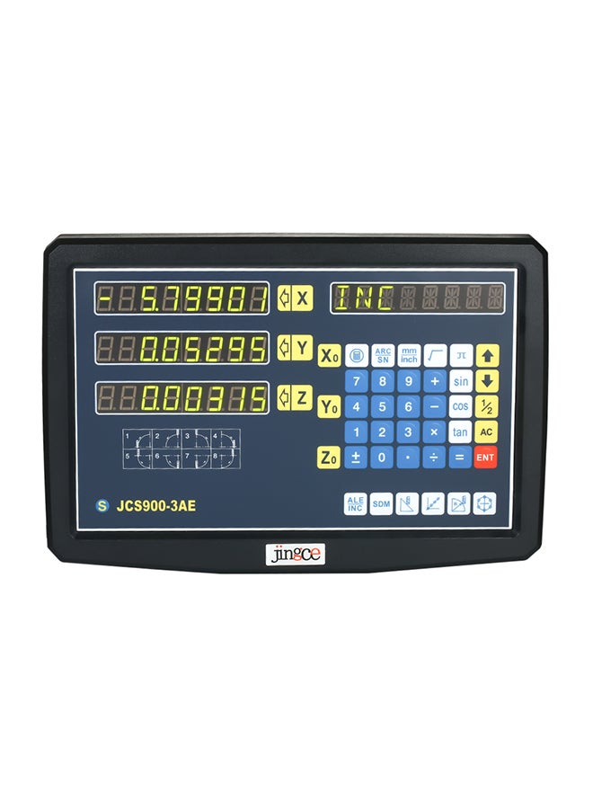 2 Axis Digital Readout Meter For Electronic Linear Scale Black 1.987kg